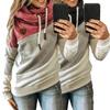 Autumn Hoodie Color Block Fleece Activewear Popular Color Block Patchwork Hoodie for Gathering