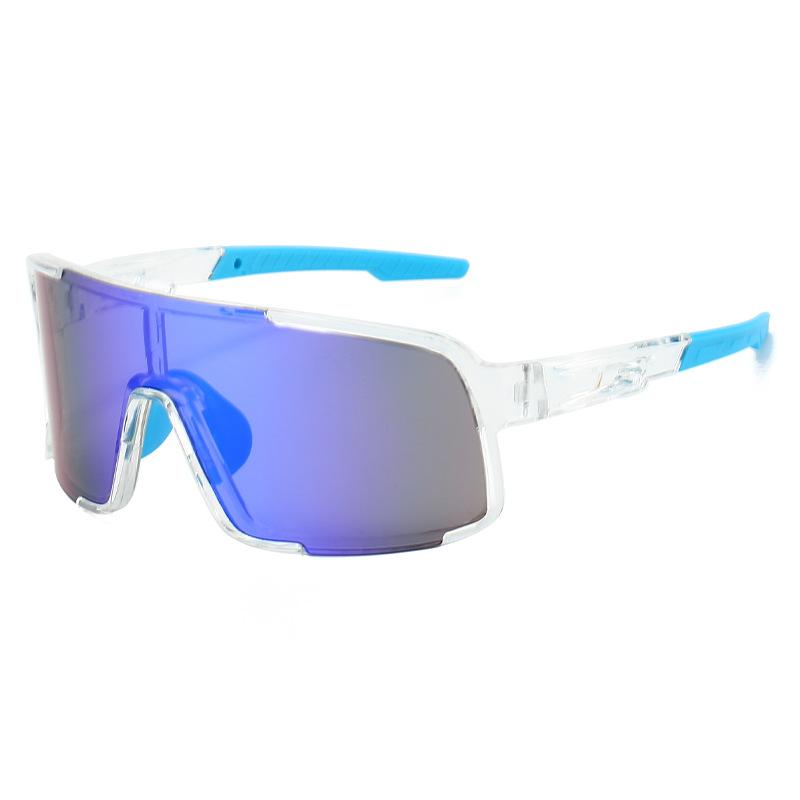 Large frame one-piece cycling glasses, the same for men and women, colorful sunscreen and UV protection sunglasses