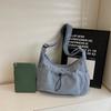 Soft Commuting Tote Bag Corduroy Sports Crossbody Bag Fashion Square Shoulder Bag  Travel