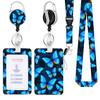 Work Office Badge Holder Fashionable Badge Holder Retractable Reel Stylish Id Card Protector for Work School Professionals Badge