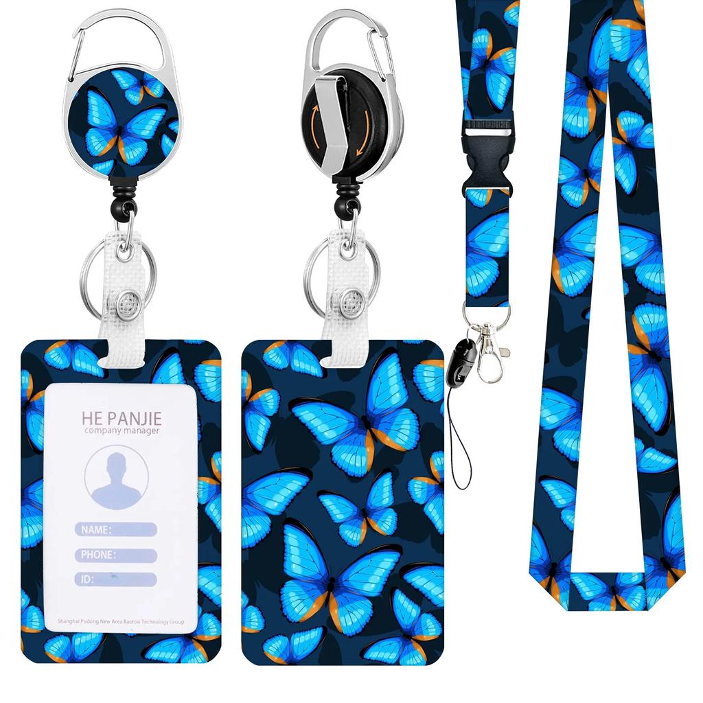 Work Office Badge Holder Fashionable Badge Holder Retractable Reel Stylish Id Card Protector for Work School Professionals Badge