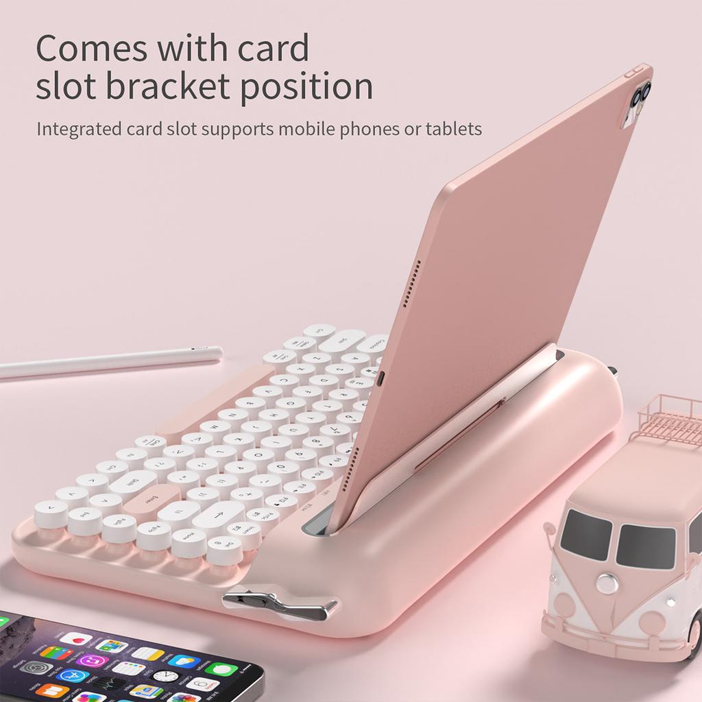 Ajazz AF84 Wireless Membrane Keyboard Ultra Slim Quiet Key Design for Office PC Laptop Typing