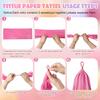 20PCS Tissue Paper Party Pink Tassel Garland Tassel DIY Paper for Party Decoration Birthday Banner Festivals Baby Showers 14inch