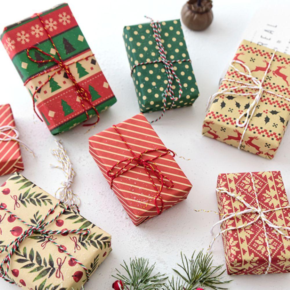Simulation Christmas Tree Gift Bag Pendant Mini Colorful Christmas Present Hanging Ornament with Rope Christmas Decorations