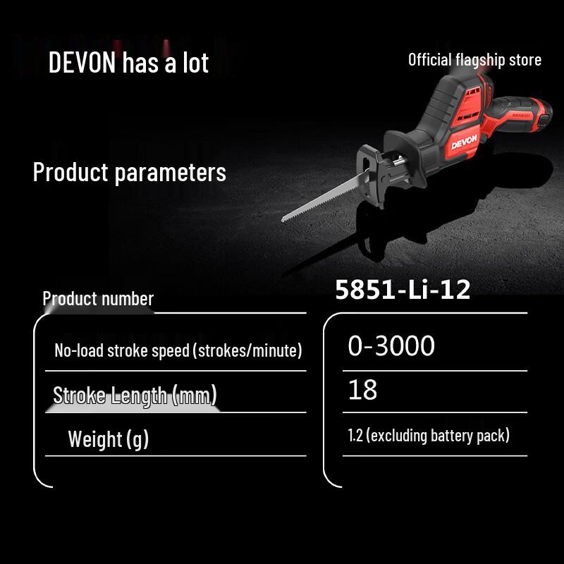 Dayou 12V Cordless Reciprocating Saw CN plug (adapter included)