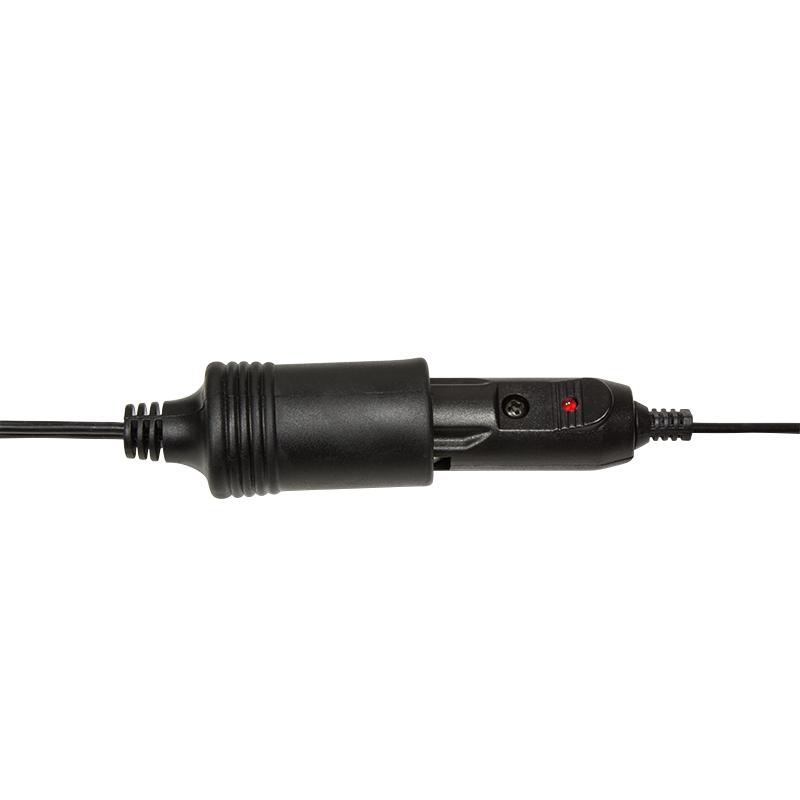 LogiLink Cigarette Lighter Extension Cable 3m, 12V, Fuse, Black, for Car