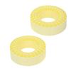 2Pcs 2.2in Silicone Tires Insert Double Layer Hollow Tires Liners for 1 10 Crawler Cars Yellow