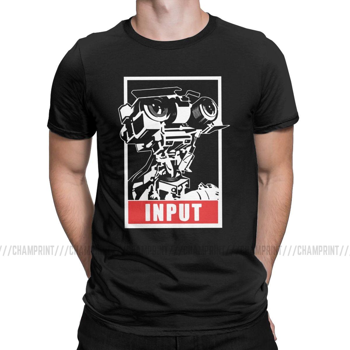 Cool Johnny 5 T Shirts Men Round Neck Pure Cotton T Shirts Short Circuit 80S Retro 4XL