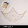 Wall Mounted Photo Hanging Fishing Net with Shells Coastal Style Net Display Wall Decor Bohemian Multi-size Beach Theme Decor