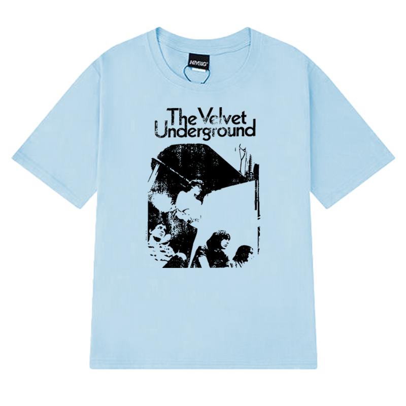 Vintage The Velvet Underground Hip Hop Rock Streetwear T Shirt Men Women Trend Oversized Short Sleeve T-shirts Unisex Cotton Top
