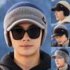 Dual-Tone Knit Baseball Cap - Outdoor Activities | Fashionable Dad Hat with Ear Protection | Perfect for Couples Hats for Men
