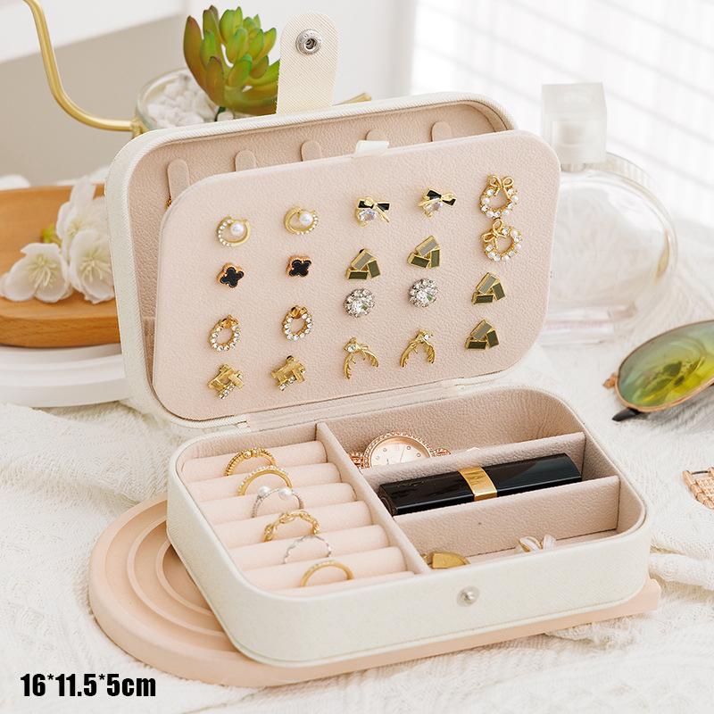 Simple And Portable Travel Jewelry Storage Box For Bracelets Earrings, Rings And Studs