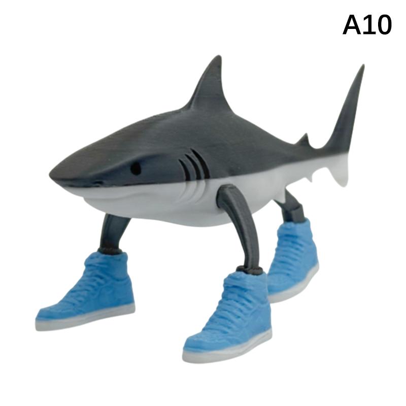 

Итальянская игрушка-мозгоед 3D-печатная кукла Тунг Тунг Сахур фигурка Тралалеро Тралала фигурка акулы украшение для стола подарки домашний декор