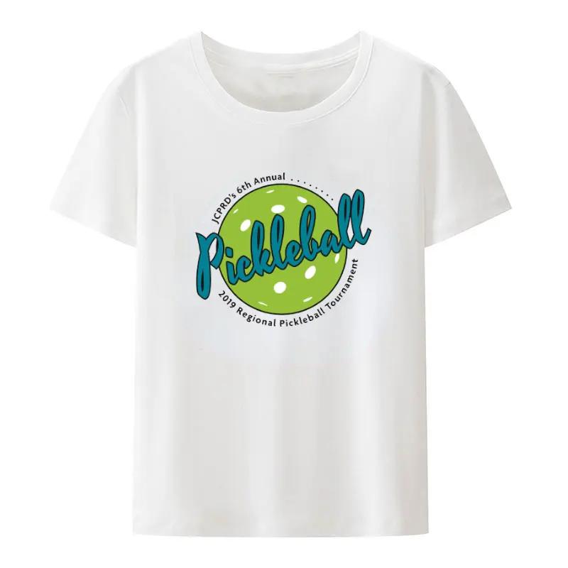 Summer Pickleball Player Paddleball Lover T Shirt Pickleball Paddle And Ball Colorful Graphic T-Shirt Brand Unisex Women Tops