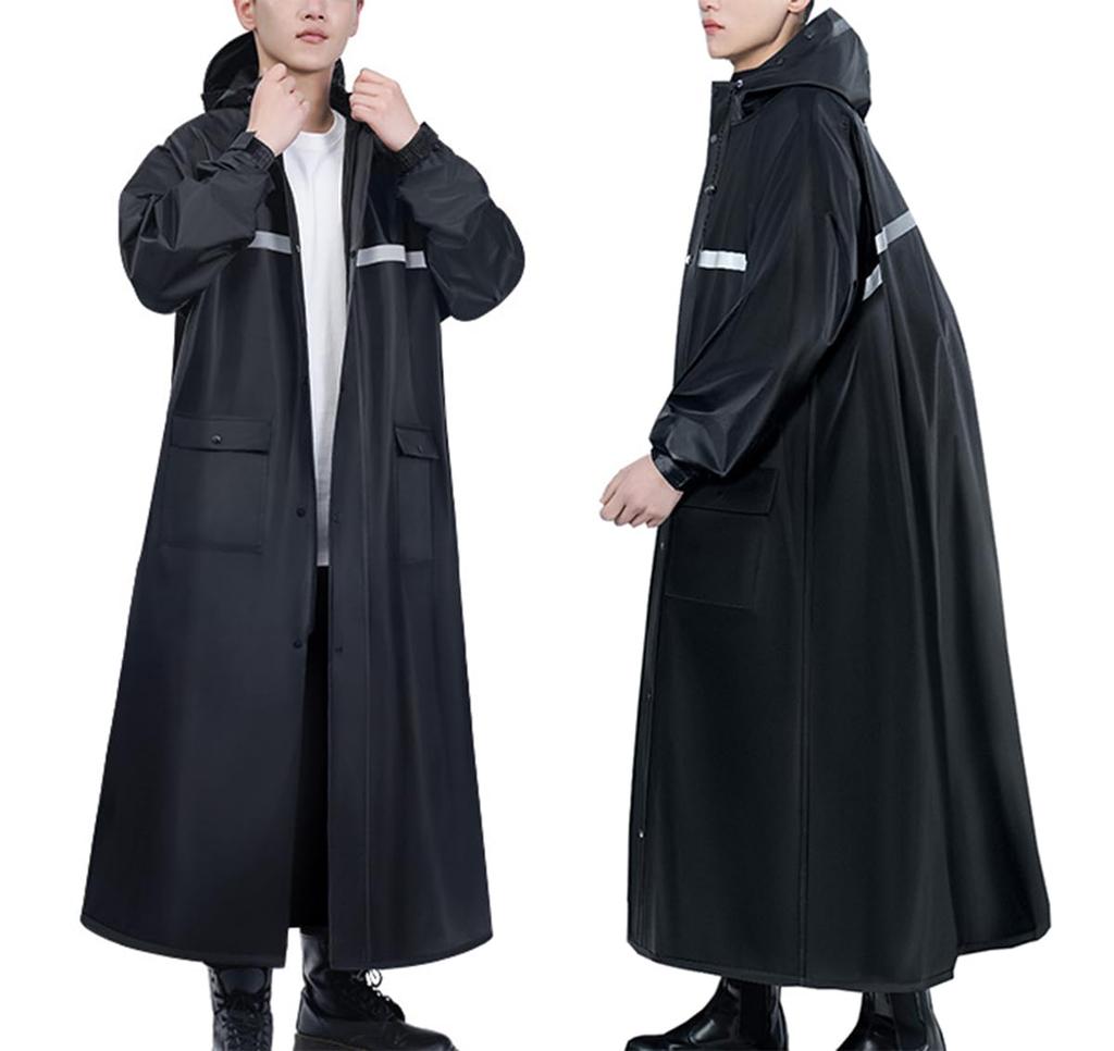 Raincoat for Rainwear Double Backpack Reflective Double Water Rainy Season [Moli&Hani] Cycling, Men's Raincoat, Poncho, [new Zipper, Visor, Pocket,