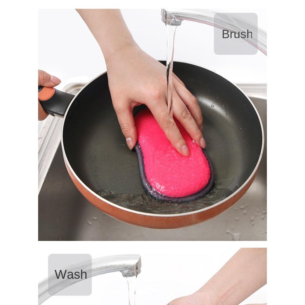 Simple Dishwashing Sponge Cloth, Kitchen Non Greasy Brush, Pot Artifact, Household Double-sided Magic Eraser
