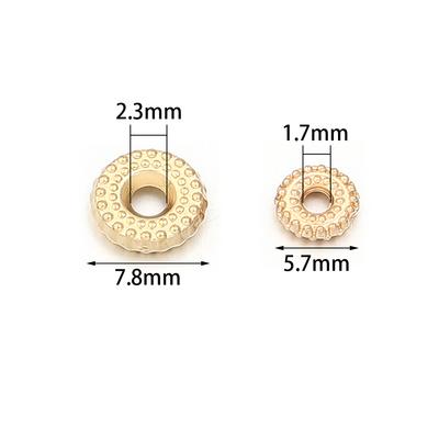 200 Stück CCB Abstandshalter Perlen Flach Rund Großes Loch Lose Perlen Für Schmuckherstellung DIY Handgemacht Halskette Armband Zubehör Zubehör
