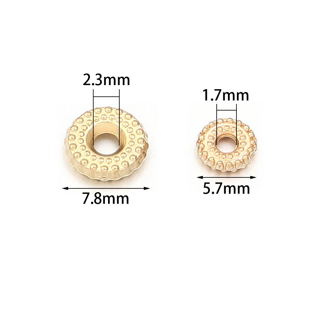 200pcs CCB Spacer Beads Flat Round Big Hole Loose Beads For Jewelry Making DIY Handmade Necklace Bracelet Accessories Findings