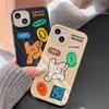 Ins Korean Cute Cartoon Poodle Dog Silicone Phone Case For Iphone 14 13 12 Pro Max 11 Lovely Puppy Protective Soft Cover Funda