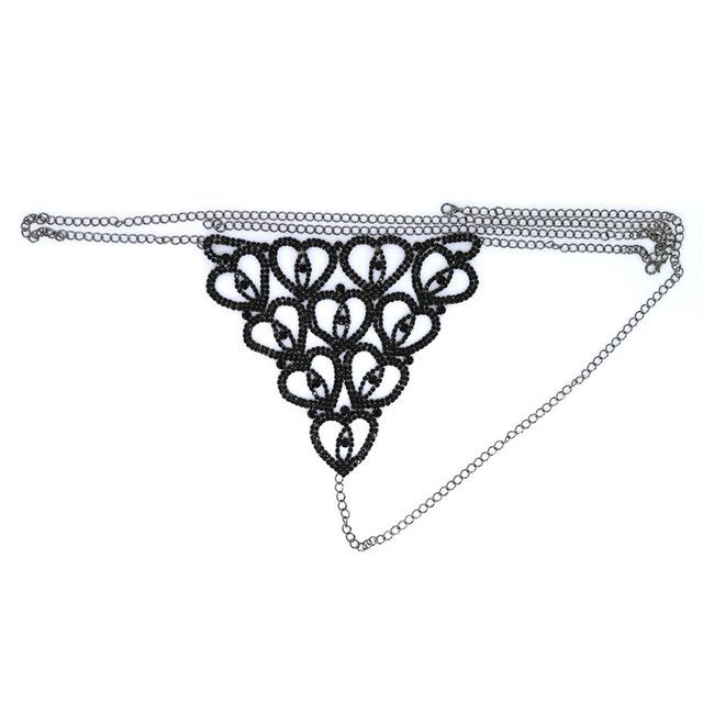 Accessories Rhinestone Claw Chain Body Chain Heart-Shaped Sexy Bikini Diamond Panties Body Chain Direct