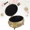 Jewelry Box Retro   Metal Oval Shaped Jewelry Storage Box   for   Necklace Ear S