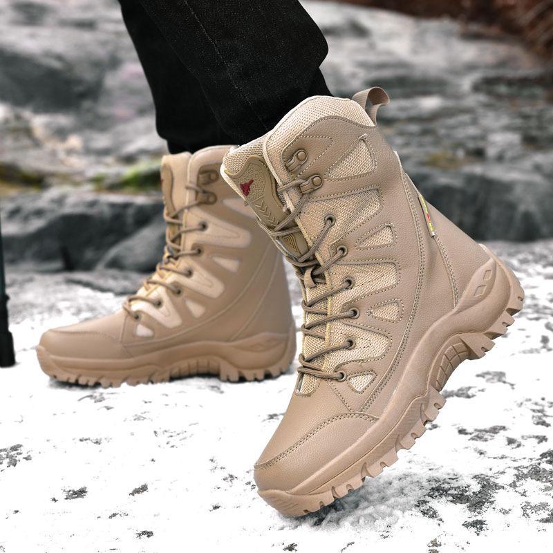 Unisex High-Top Winter Hiking Boots - Warm, Fashionable, Large Size Snow Boots