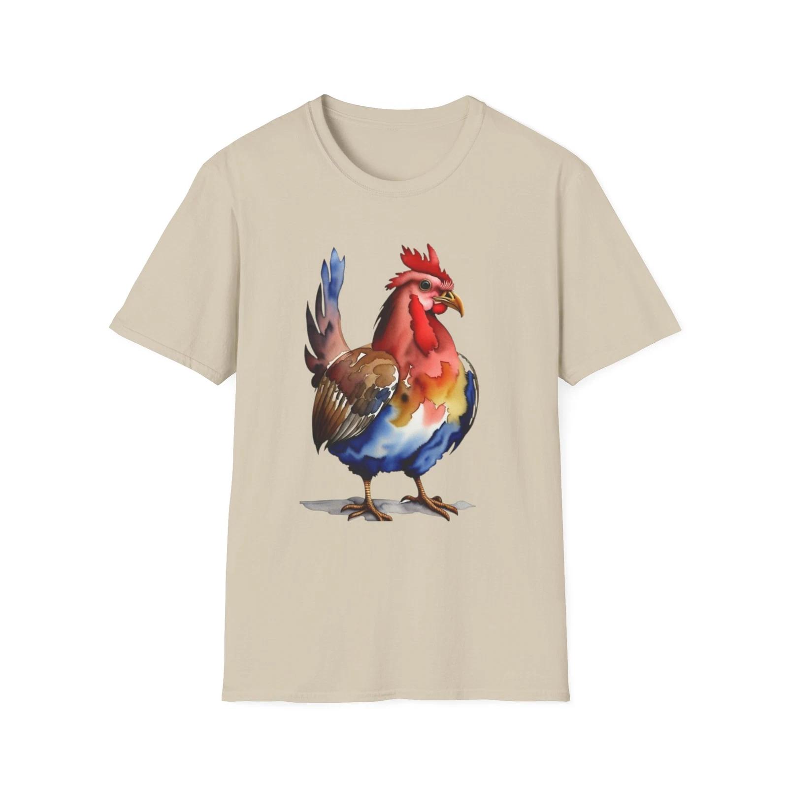 

Watercolor Chicken Unisex T shirt, Farm Animal Tee, Nature Lover Gift XL