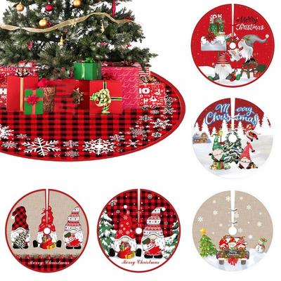 35-Zoll-Weihnachtsbaumrock, kreativer Druck, Baumbodendekoration, Weihnachtsbedarf, Dekorationen, Weihnachtsgeschenk, Neujahr
