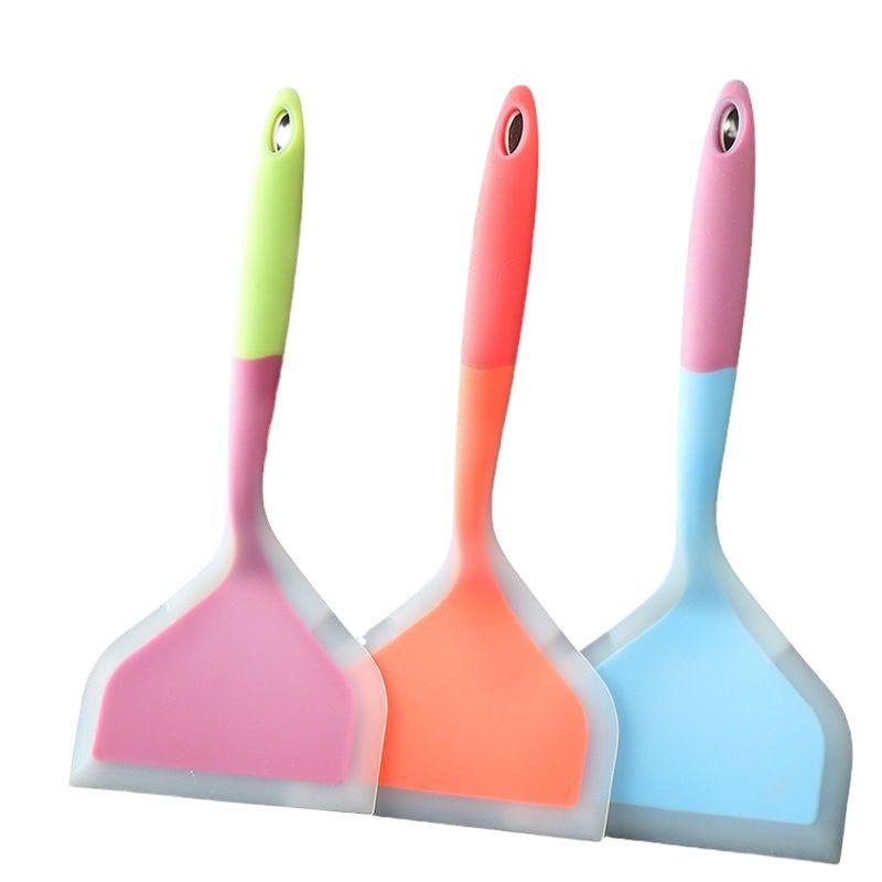 Silicone Spatula Set: Crepes, Pizza, Pancakes; Non-damaging, Heat-Resistant, Includes Oil Brush. Ideal for Every Household.