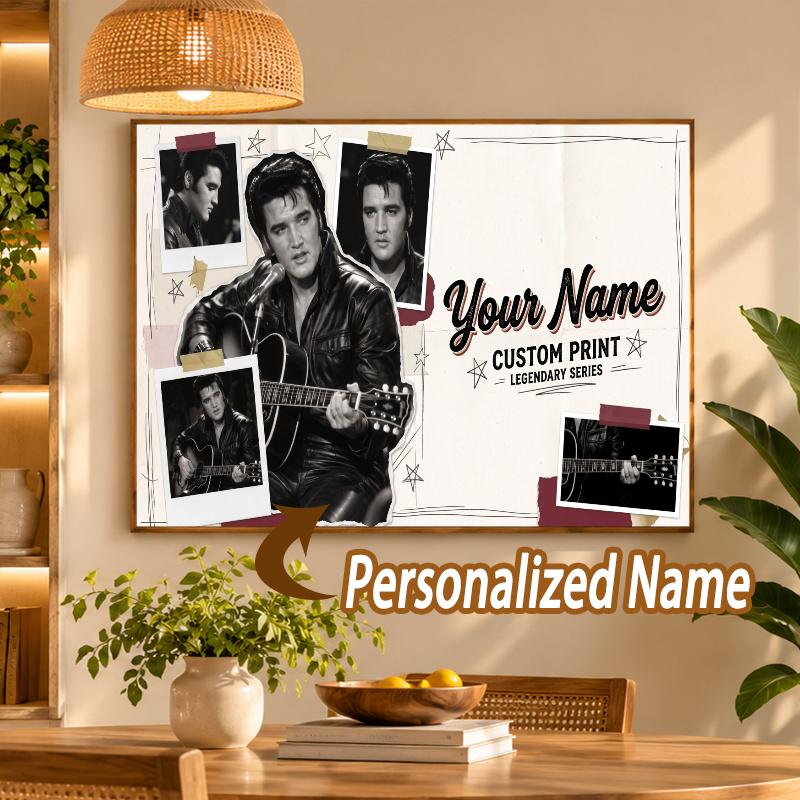 Custom Name Elvis Presley 5D Diamond Painting Personalized Full Drill Diamond Art Kit Gift
