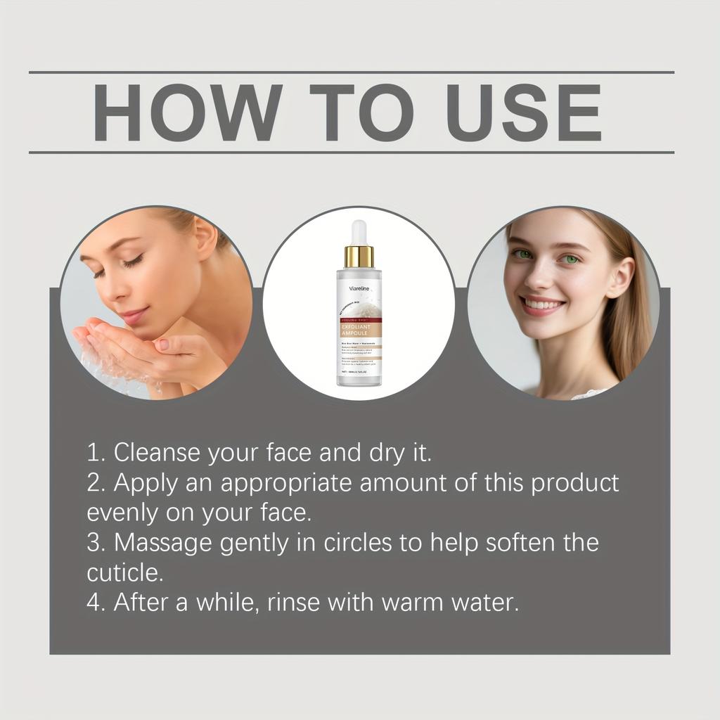 Viareline Black Rice Exfoliating Essence Firms Brightens Moisturizing Oil Control Spot-Removing Black Rice White Rice Essence