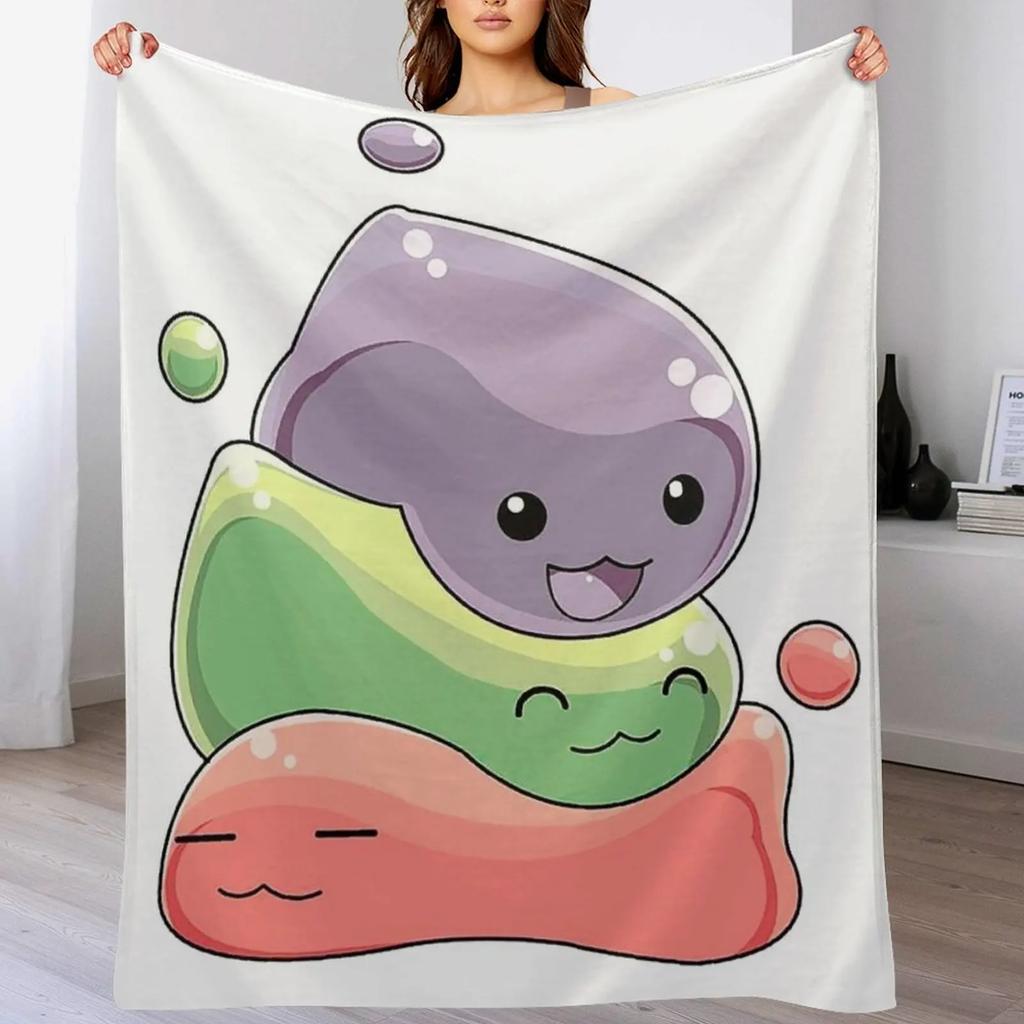 Anime Characters Throw Blanket Warm Comfortable Blanket for Office Napping