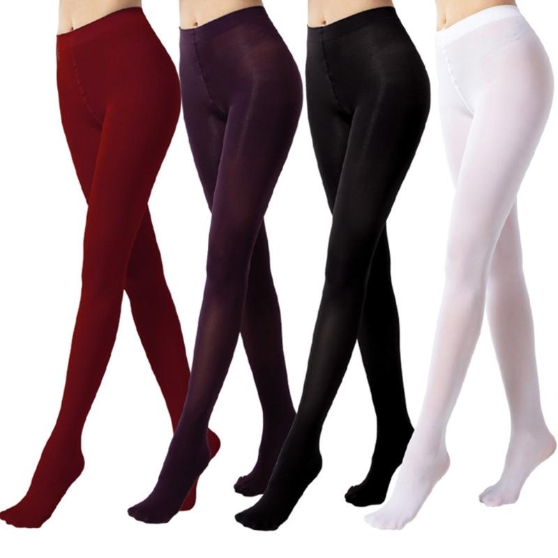 Soft Stretchy Tights Pantyhose 70D Semi Opaque Tights,High Waist Pantyhose Solid Color Footed Pantyhose Cosplay Tights