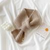 Knitted cross small scarf women's winter scarf autumn and winter new small versatile warm scarf