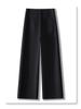 Women's 2025 Spring Black High Waist Straight & Wide Leg Retro Jeans