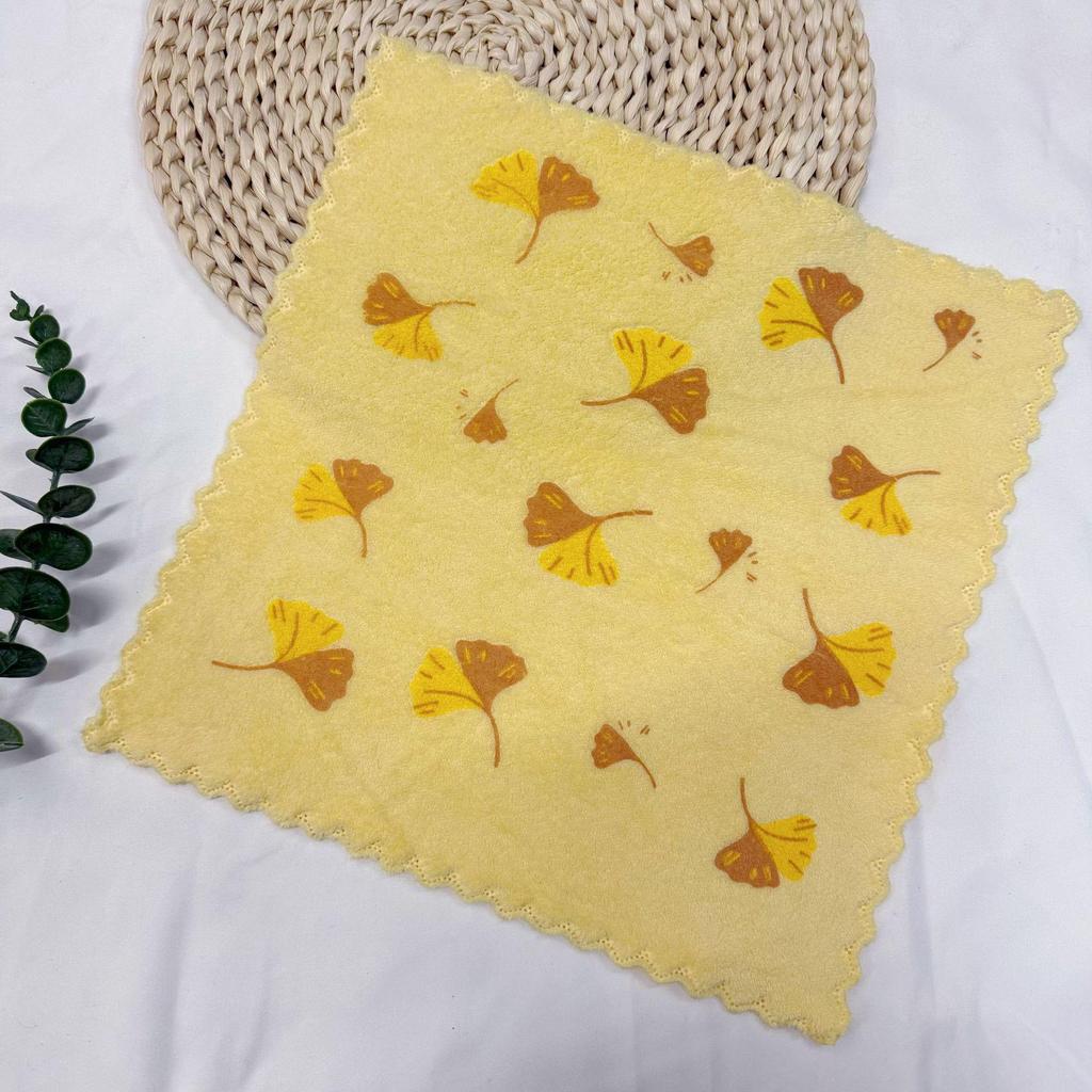 Coral Fleece Absorbent Kitchen Dishcloth - Small, Thick, Easy-to-Use Hand Towel for Dishwashing