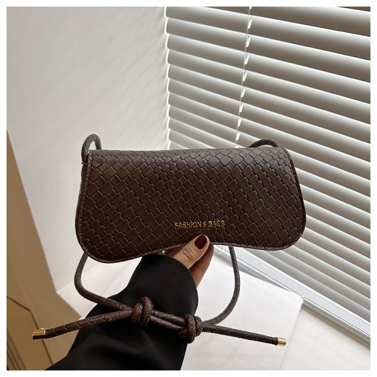 

Повседневная простая ретро мода плетеный узор однотонная летняя новая мода популярная сумка-мессенджер портативная на плечо