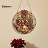 Indoor Christmas Party Decor Rhinestone Painting Suncatcher Kit, Round DIY Hanging Outdoor Festive for Tree Home, Craft Pendant Holiday Decorations