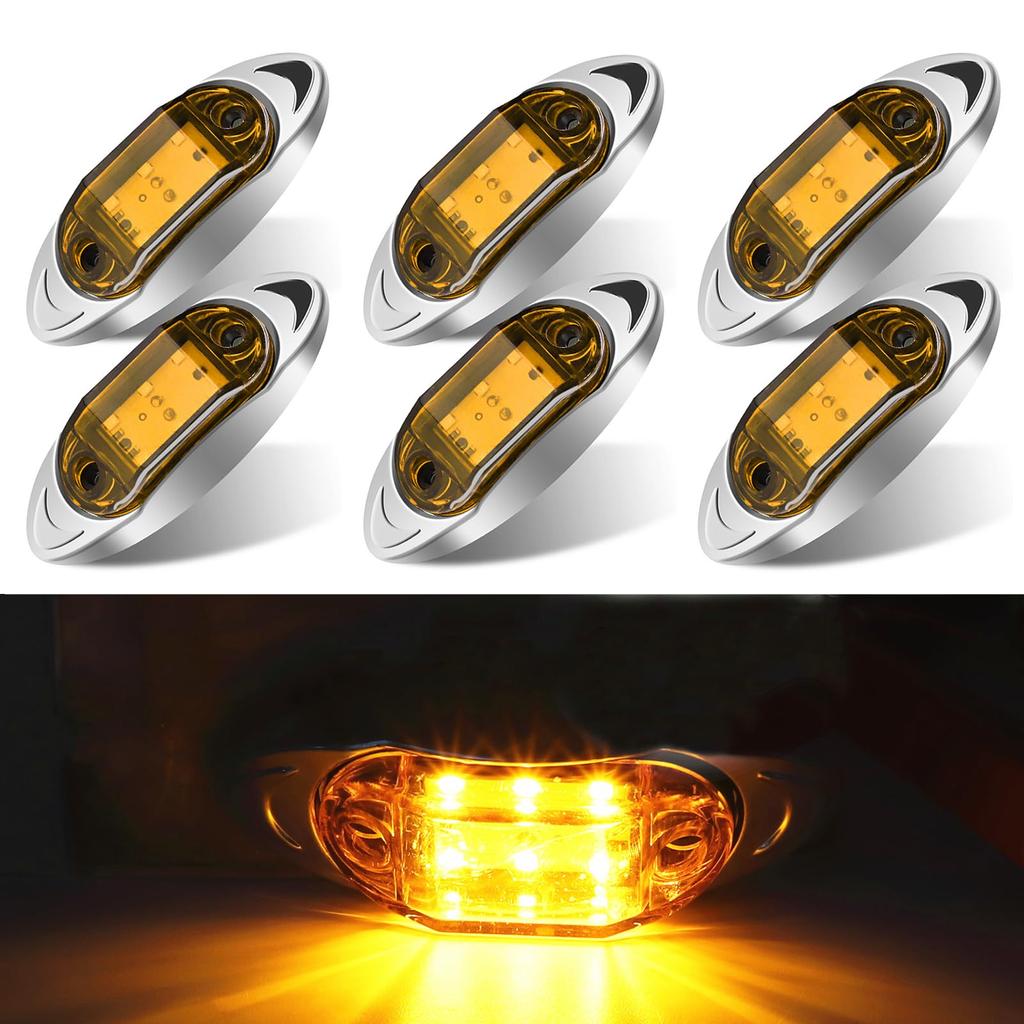 LED Sidomarkeringsljus 6 LED Lastbils Positionsljus 12V