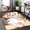 1pc Pink Hair Cat Ears Chair Mat - Anime Cartoon Design, Non-Slip Carpet for Office Chair, Suitable for Home Decor, Living Room, Bedroom, Game Room &
