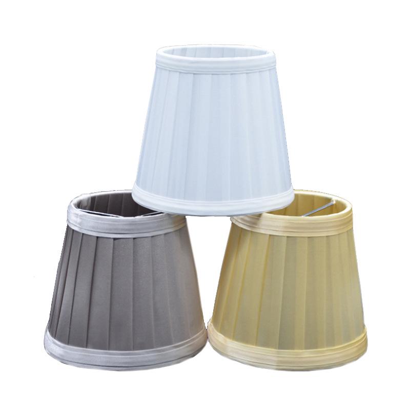 European Style Handmade Pleated Fabric Lampshade for Pendant and Wall Lamps