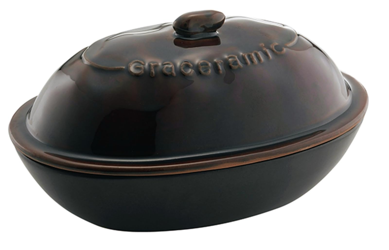 Kakusee Graceramic Ceramic Sweet Potato Roaster (Microwave Safe) GC-04 коричневый