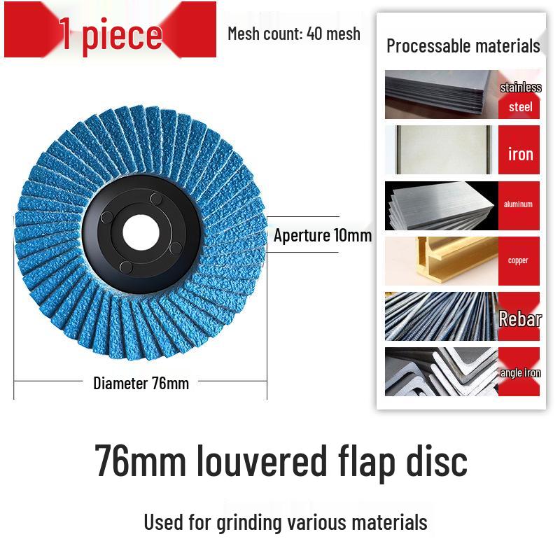 3-inch Mini Angle Grinder Disc for Tile, Stone, Wood, Metal – 75/76mm Saw Blade & Flap Grinding Wheel