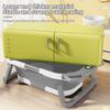 Foldable Silicone Infant Bath Tub Eco-Friendly Baby Bathtub Soft Cushion Thermometer Waterproof Digital Temperature Sensing