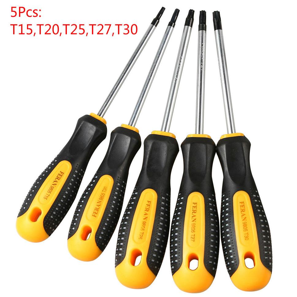 CR-V Security Hole Torx Screwdriver Combination Set Magnetic Screw Driver Bit T5-t30 Kit For Telephone Computer Repair Hand Tool