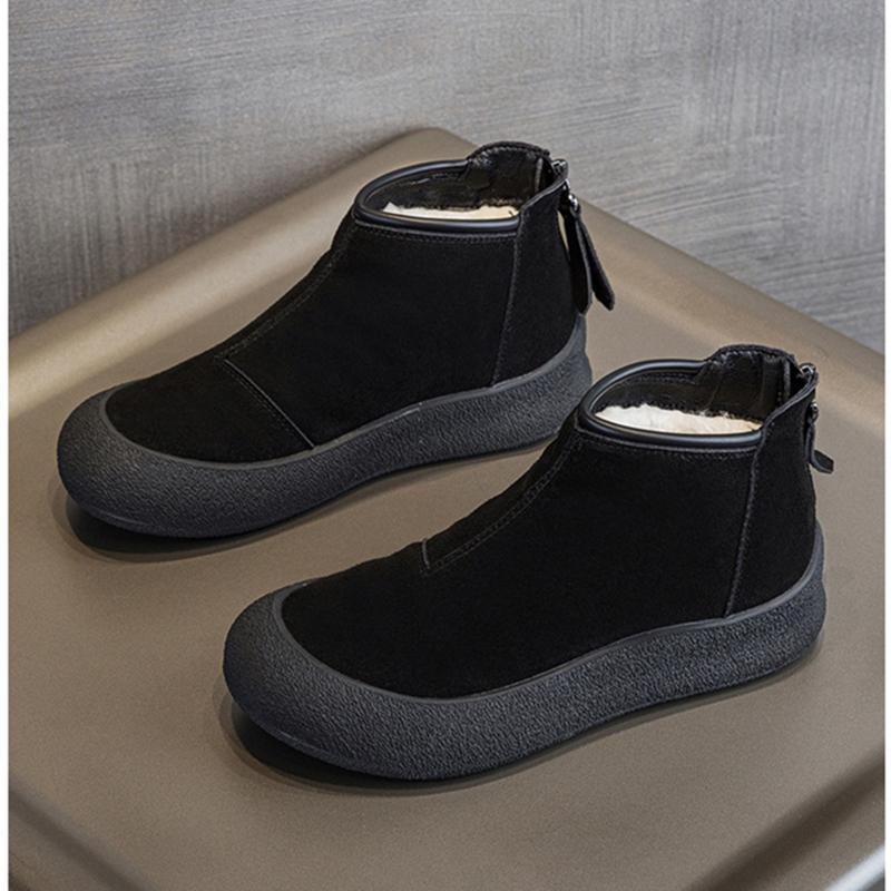 AIYUQI Snow Boots Women Large Size 2025 Winter Genuine Leather Women Short Shoes Thickened Warm Winter Boots Women