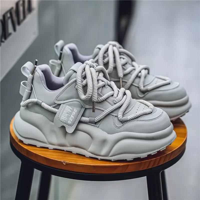 Дизайнерские мужские туфли нового стиля с цветными блоками — фото 10