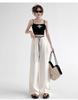 Women's Plus-Size High-Waisted Ice Silk Wide-Leg Pants - Summer Slimming & Loose Fit