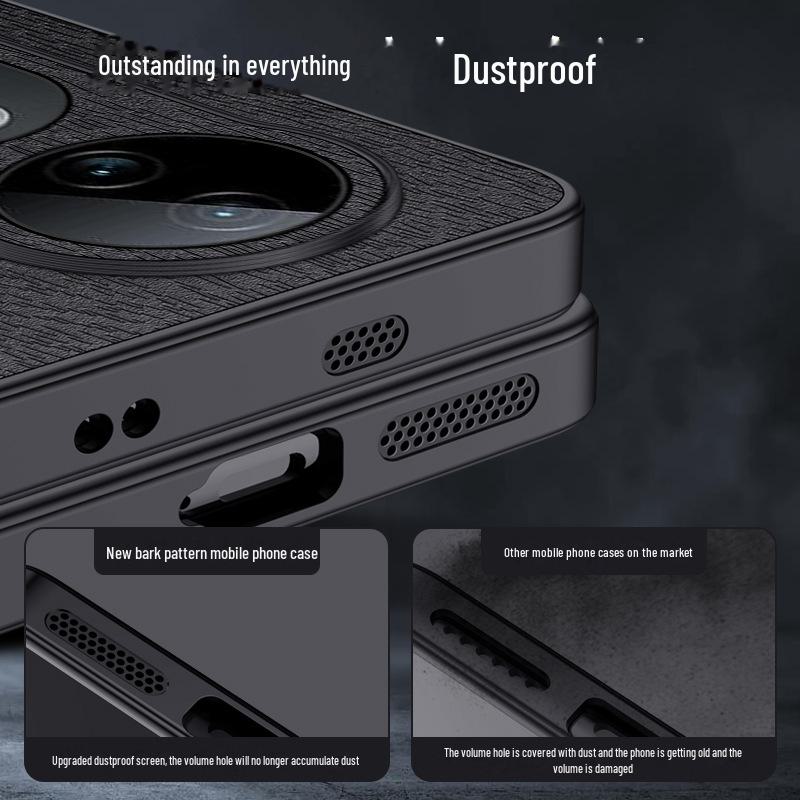 Vivos19 Bark Pattern All-Inclusive Handyhülle für S18PRO/S17E/S16: Sturzsichere Business-Schutzhülle