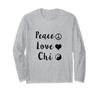 Tai Chi Long Sleeve T-Shirt Peace Love Chi Shirt Long Sleeve T-Shirt